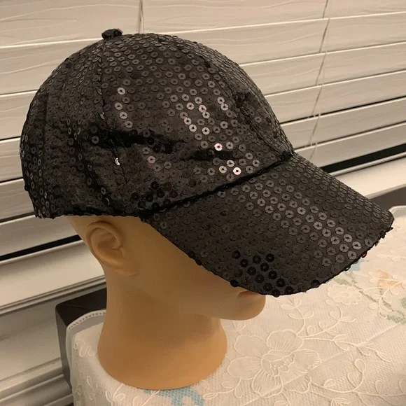 Gazzaz | Accessories | Gazzaz Black Sequin Cap | Poshmark display picture 3